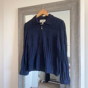 Vintage Navy Blue St. John Zip-Up - size S